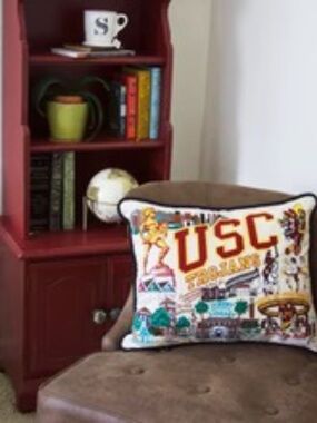 Catstudio University of Southern California (USC) Collegiate Embroidered Pillow
